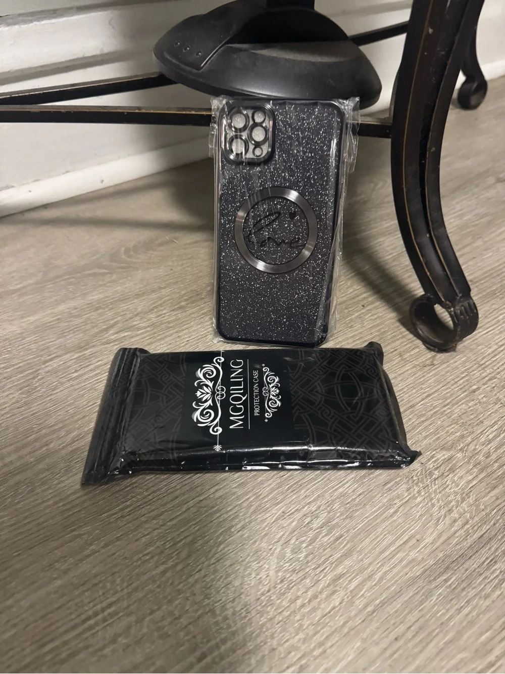 ***2/$15*** Sparkle Black Protective Phone Case with Ring Grip